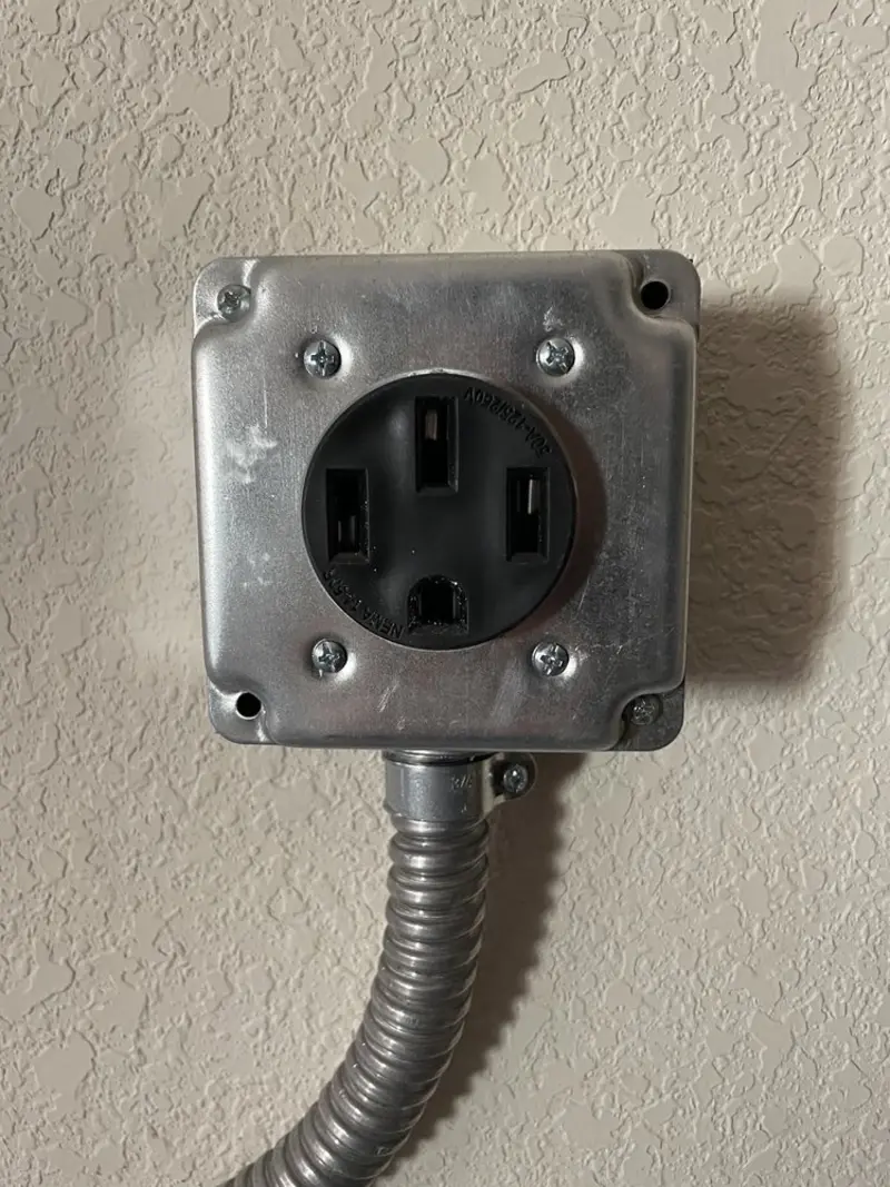 NEMA 14-50 outlet installed for Electrical Panel Upgrade in Moreau